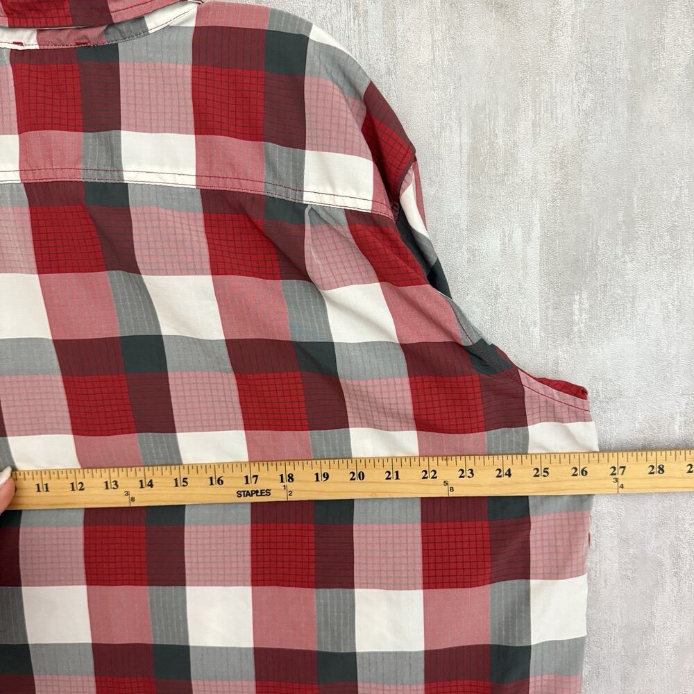 Orvis Shirt Mens XXL Red Quick Dry Outdoor Short Sleeve Button Up Casual Pockets - Picture 8 of 8